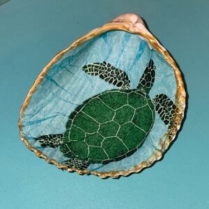 Decorative Sea Turtle Shell Dish